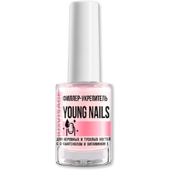 Филлер-укрепитель Young Nails для неровных и тусклых ногтей с D-пантенолом и витамином Е, 9 г