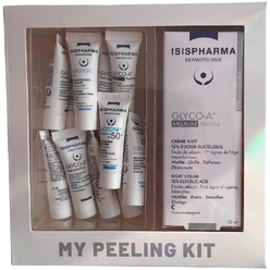 Isispharma Glyco-A Medium Peeling Набор для домашнего кислотного пилинга: гликолевый пилинг 12%, 40 мл + набор миниатюр, 11 шт