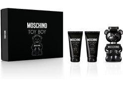 Набор парфюмерно-косметический Moschino Toy Boy (Парфюмерная вода, 50 мл + Бальзам после бритья парфюмированный, 50 мл + Гель для ванны и душа парфюмированный, 50 мл)