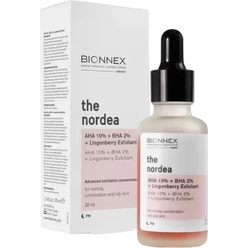 Пилинг AHA-кислоты 10% + BHA-кислоты 2% + Брусника для нормальной, комбинированной и жирной кожи Bionnex The Nordea, 30 мл