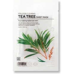 Очищающая тканевая маска для лица Tenzero Solution Clearing Tea Tree Sheet Mask, 25 мл