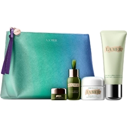 Набор косметический  La Mer (Восстанавливающее масло-скраб The Replenishing Oil Exfoliator 100 мл + Концентрат для кожи вокруг глаз The Eye Concentrate, 5 мл + Концентрат для кожи лица и тела The Concentrate, 15 мл + Крем для лица The Moisturizing Cr