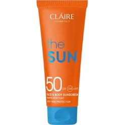 Claire The Sun Солнцезащитный крем для лица и тела водостойкий SPF 50, 200 мл.