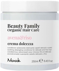 Кондиционер cмягчающий для тонких волос, склонных к спутыванию Beauty Family Organic Hair Care Avena & Riso Crema Dolcezza, 250 мл