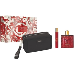 Набор парфюмерный Versace Eros Flame (Парфюмерная вода мужская 100 мл + Парфюмерная вода мужская 10 мл + Несессер для парфюмерно-косметической продукции с маркировкой Versace Fragrances)
