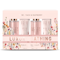 Косметический набор Peony, Peach & Raspberry(Крем для рук и ногтей Hand & Nail Cream 50 мл+ Гель для душа Body Wash 100 мл+ Крем для тела Body Cream 50 мл+ Пена для ванны Bath Soak