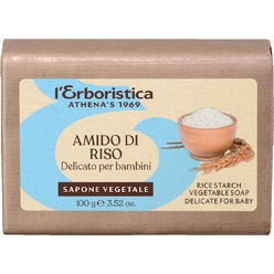 Мыло туалетное твердое детское с рисовой пудрой L'Erboristica Vegetable Soap, 100 г