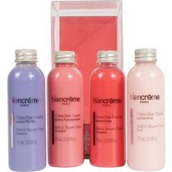 Набор:Крем для ванны и душа Bath & Shower Cream Strawberry, 75мл, Крем для ванны и душа Bath & Shower Cream Rose, 75 мл, Крем для ванны и душа Bath & Shower Cream Grapefruit, 75 мл, Крем для ванны и душа Bath & Shower Cream Blueberry, 25 мл.