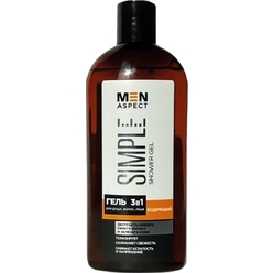 Гель для душа бодрящий 3 в 1 Men Aspect Simple, 500 мл