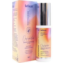 Дневной гидрофлюид Niacinamide + Snail mucin, для лица, товарный знак SelfieLab, флакон 50 г