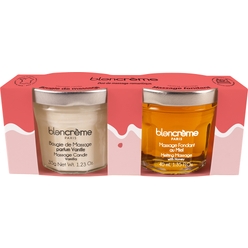 Набор: Масло косметическое «Массажная свеча» Massage Candle Vanilla, 35 г; Тающий массажный гель для лица и тела Melting Massage With Honey, 40 мл