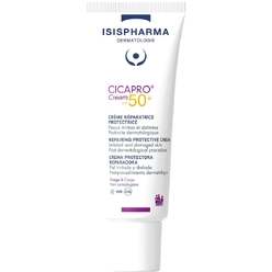 Isispharma Cicapro Cream SPF 50+ (Цикапро крем СПФ 50+) Крем интенсивный восстанавливающий солнцезащитный СПФ 50+ для раздраженной и поврежденной кожи, 40 мл