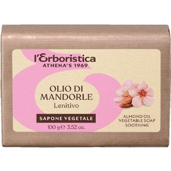 Мыло туалетное твердое успокаивающее с маслом миндаля L'Erboristica Vegetable Soap, 100 г