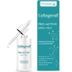Pharmalife Reserch CollagenaT Pro-Active Face Serum Сыворотка для лица увлажняющая с эффектом лифтинга с морским коллагеном, гиалуроновой кислотой и пептидами