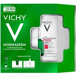 Набор Normaderm (Комплексный уход против несовершенств кожи: NORMADERM Пробиотическая обновляющая сыворотка против несовершенств кожи, 30 мл + NORMADERM Уход для лица корректирующий дневной двойного действия, 30 мл + PHYTOSOLUTION Очищающий гель