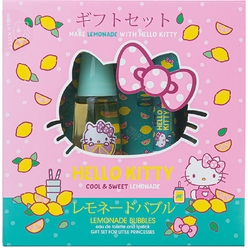 Набор парфюмерно-косметический (туалетная вода для женщин Hello Kitty Lemonade bubbles 50 мл + бальзам для губ "Персиковый джем" серии Народные рецепты, 15 г)