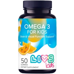 Livs БАД «Комплекс Омега-3 для детей со вкусом апельсина (Orange Flavored Gummy Fish With Omega 3)»мармеладные пастилки 4г № 50