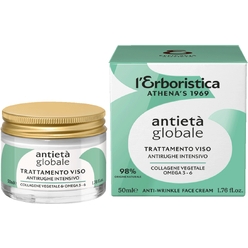 Крем для лица против морщин с фитоколлагеном и Омега 3-6 L'Erboristica Antietà Globale Anti-Wrinkle Face Cream, 50 мл