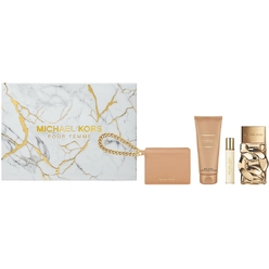 Набор парфюмерно-косметический Michael Kors Pour Femme (Парфюмерная вода 100 мл + Парфюмерная вода 10 мл + Лосьон для тела 50 мл + Держатель для карточек женский с маркировкой Michael Kors)