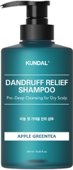 Очищающий, успокаивающий шампунь для сухой кожи головы Kundal Clear Soothing Scalp Shampoo Apple Green Tea, 500 мл