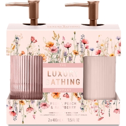 Косметический набор Peony, Peach & Raspberry( Жидкое мыло для рук Hand Wash 400 мл+Крем для рук и ногтей Hand & Nail Cream 400 мл)