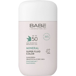 LABORATORIOS BABE Минеральный солнцезащитный суперфлюид для лица SPF50 с тонирующим эффектом для чувствительной и атопической кожи,50мл