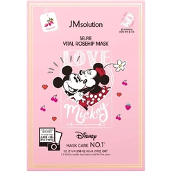 Восстанавливающая и придающая сияние тканевая маска для лица Selfie Vital Rosehip Mask Disney, 30 мл