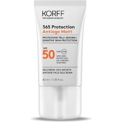 Антивозрастной, матирующий солнцезащитный гель для лица 365 Protection Antiage Matt Sensitive Skin Protection Antiage Face Gelcream Spf 50, 40 мл