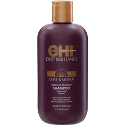 Суперувлажняющий шампунь для поврежденных волос Deep Brilliance Olive & Monoi Optimum Moisture Shampoo, 355 мл