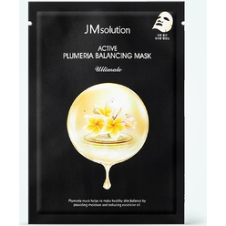 Балансирующая тканевая маска для увлажнения и матирования кожи лица Active Plumeria Balancing Mask Ultimate, 30 мл