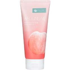 Скраб для тела с экстрактом персика Around Me Natural Scrub Body Wash Peach, 200 мл