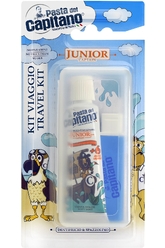 Набор для путешествия TRAVEL KIT JUNIOR (Зубная паста Pasta del Capitano детская JUNIOR 6+ Soft mint, 20 мл + Зубная щётка для детей Pasta del Capitano Toothbrush JUNIOR +6)