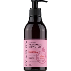 Divina Bellezza Увлажняющий гранатовый гель для душа Moisturising Pomegranate Shower Gel, 300 мл