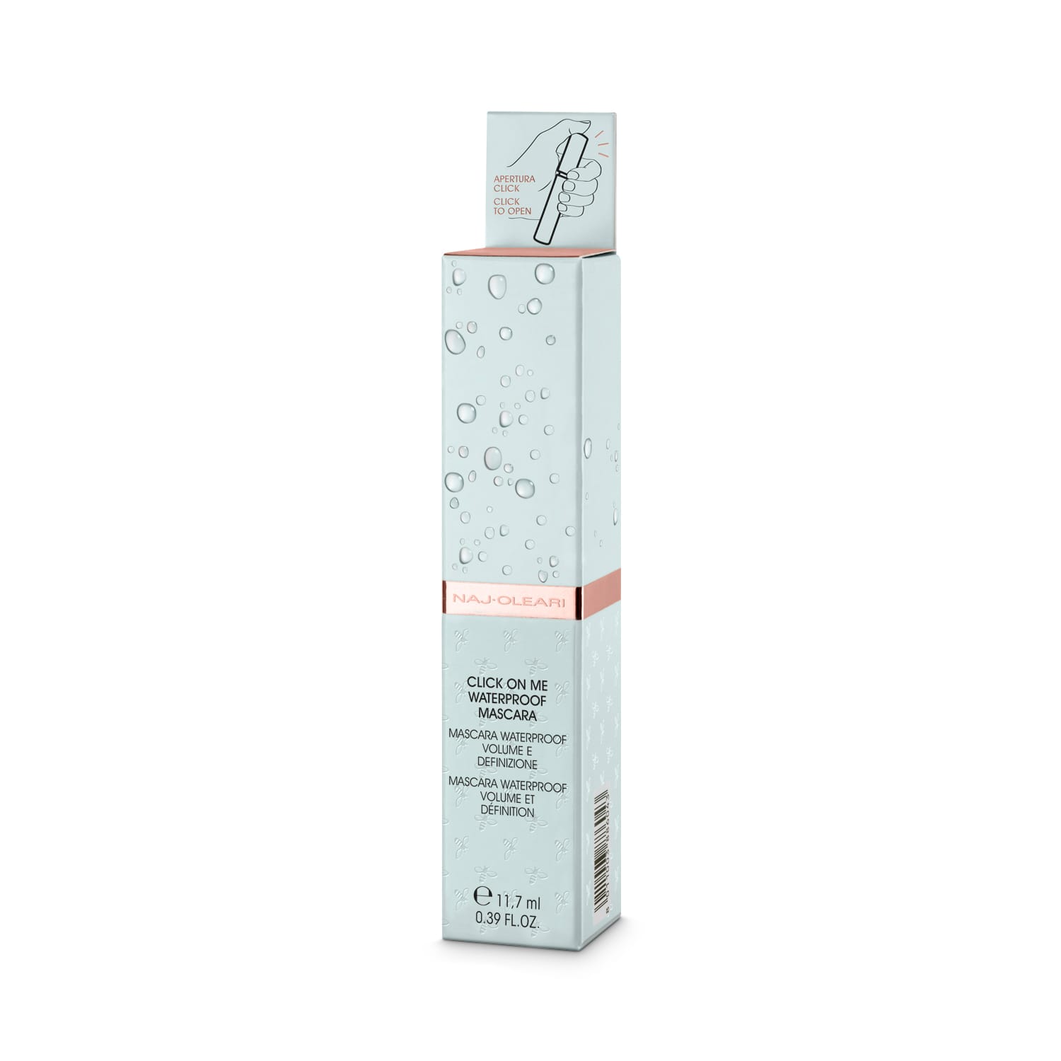 Тушь для ресниц водостойкая с эффектом объема и четких ресниц Naj-Oleari Click On Me Waterproof Mascara, тон Nero, 11,7 мл - фото 3