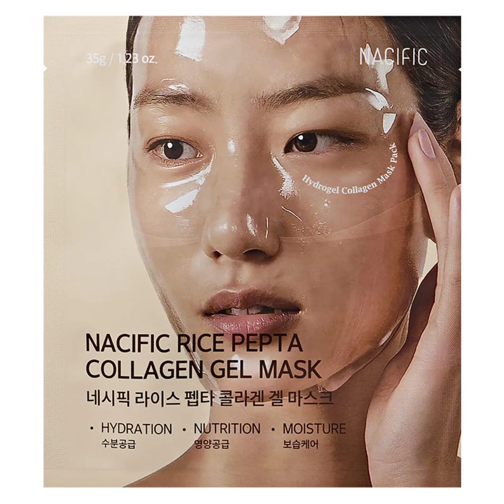 Увлажняющая, питательная гидрогелевая маска для лица Nacific Rice Pepta Collagen Gel Mask, 35 г