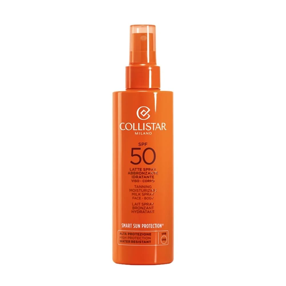 CLS-Увлажняющее солнцезащитное молочко для лица и тела Tanning Moisturizing Milk Spray Face-Body SPF 50, 200мл