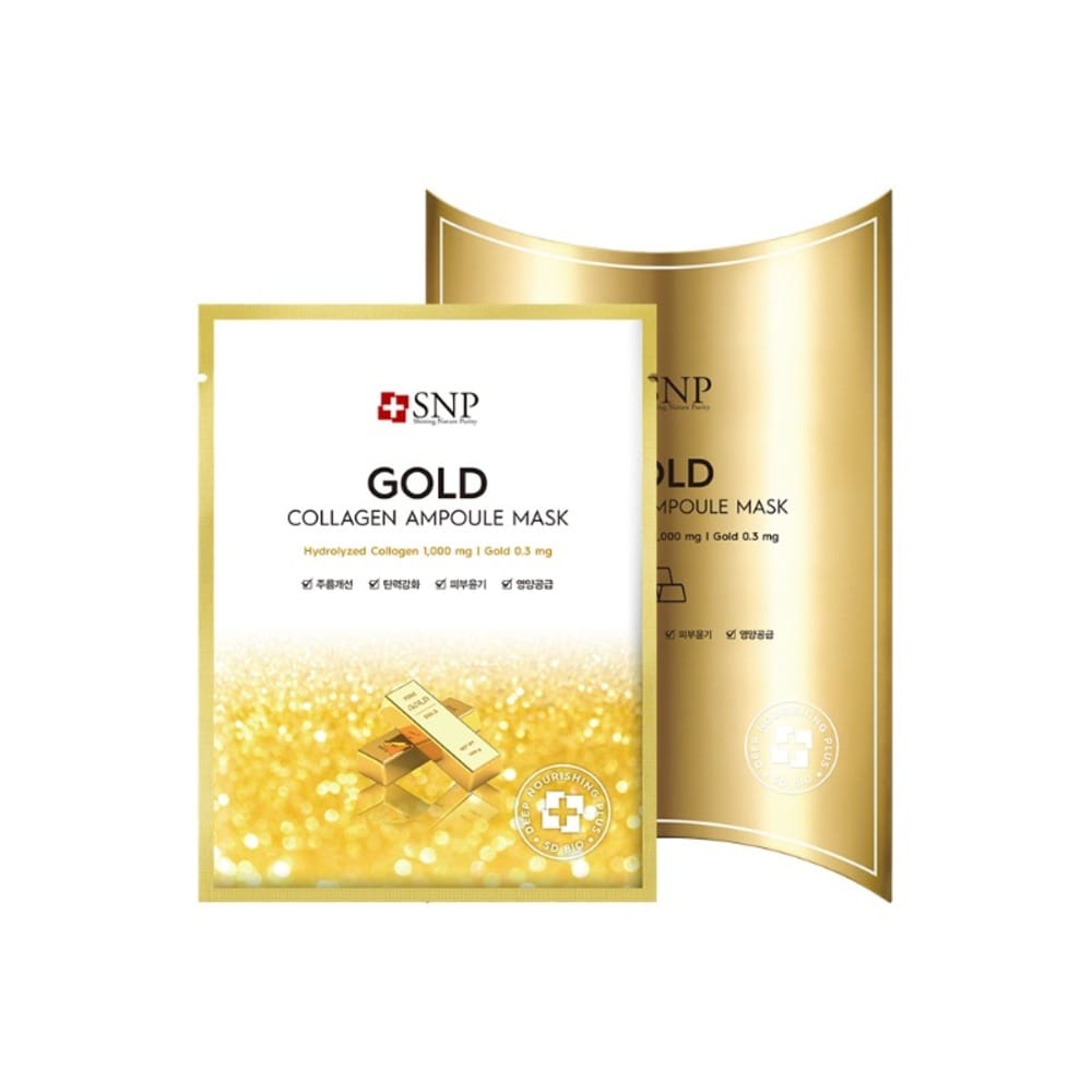 Питательная, повышающая эластичность кожи тканевая маска для лица Gold Collagen Ampoule Mask, 25 мл