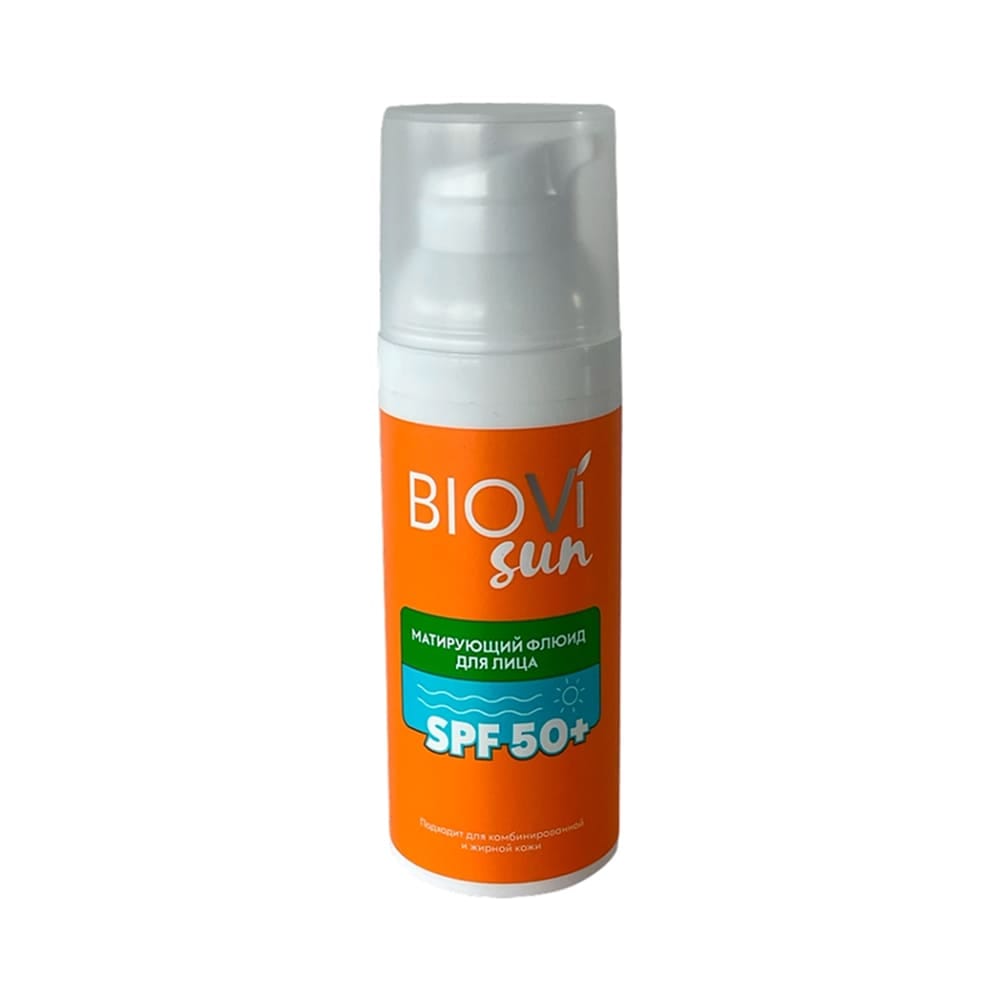 Biovi Sun Матирующий флюид для лица SPF 50+, 50 мл.