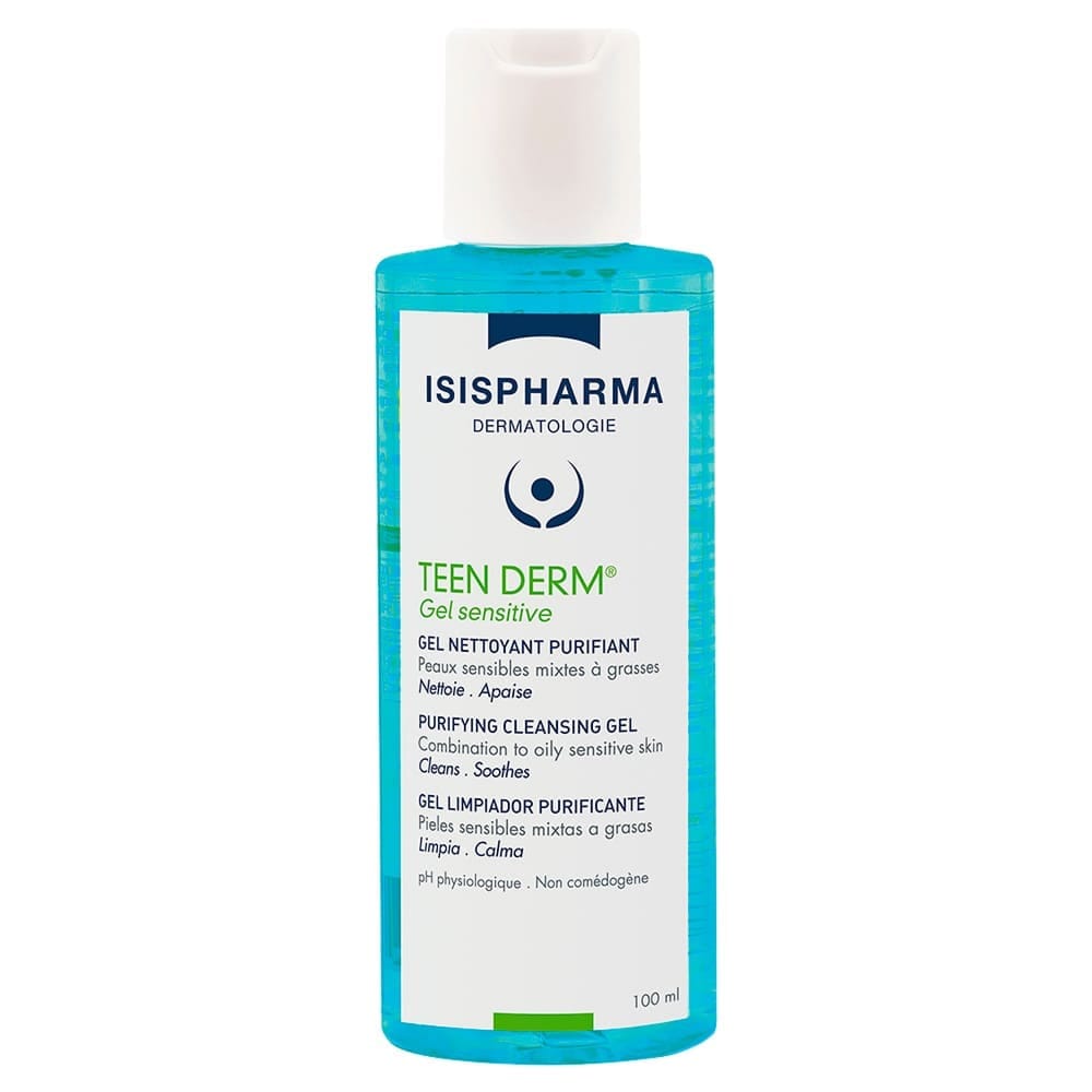 Isispharma Teen Derm Набор против акне: очищающий гель, 100 мл + крем с азелаиновой кислотой 15%, 5×5 мл - фото 3