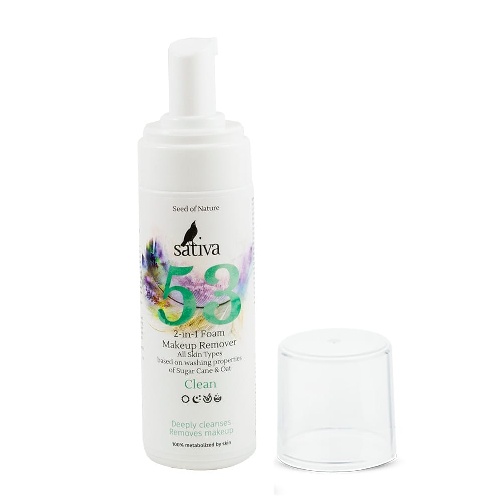 Пенка 2 в 1 для очищения и снятия макияжа для всех типов кожи Foam Makeup Remover №53, 165 мл