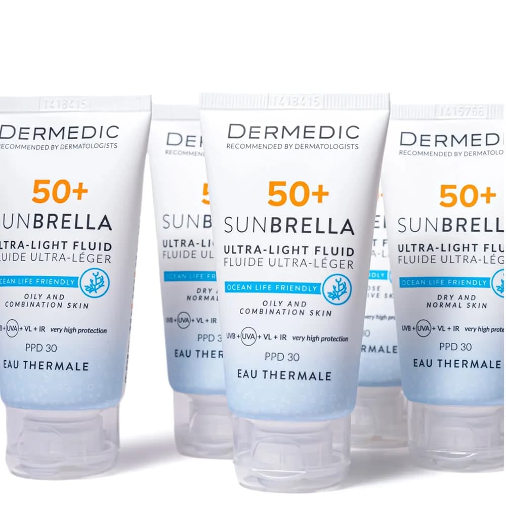 DERMEDIC SUNBRELLA Ультралегкий флюид SPF 50+ для жирной и комбинированной кожи, 40 мл - фото 4