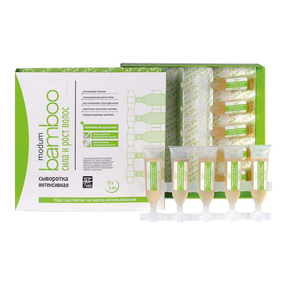 Сыворотка интенсивная "Сила и Рост волос" Modum Bamboo, 50 мл