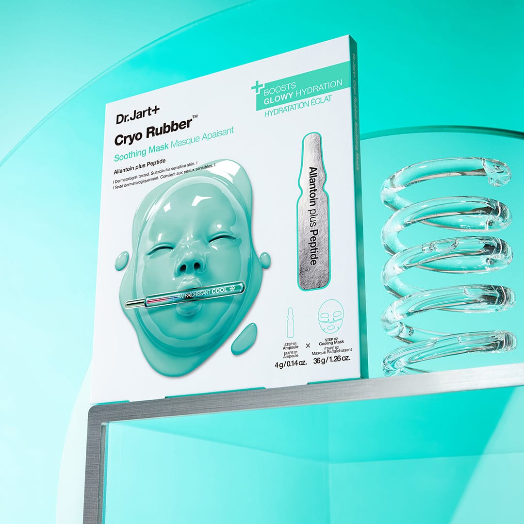 Набор косметический Dr.Jart+ Cryo Rubber Soothing Mask:(Концентрат для лица успокаивающий,4 г; Успокаивающая альгинатная криомаска для лица,36 г) - фото 3