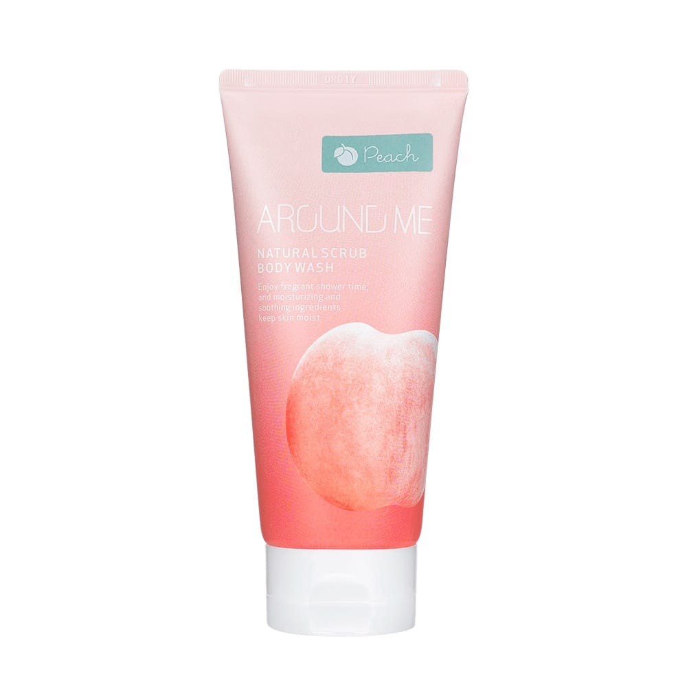 Скраб для тела с экстрактом персика Around Me Natural Scrub Body Wash Peach, 200 мл