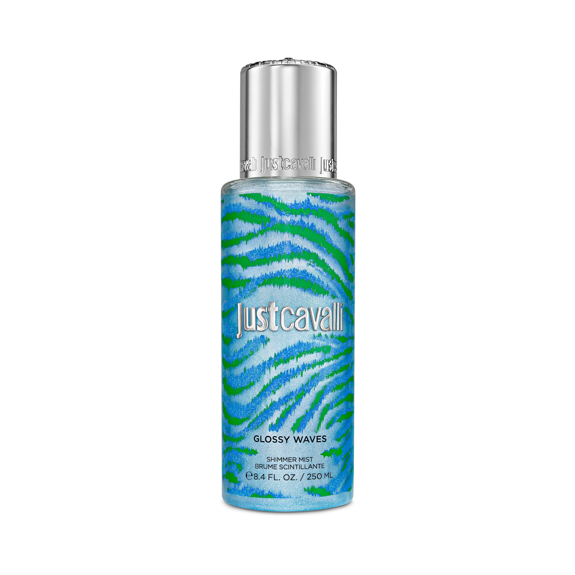 Парфюмированный мист для тела с эффектом мерцания Just Cavalli Glossy Waves, 250 мл