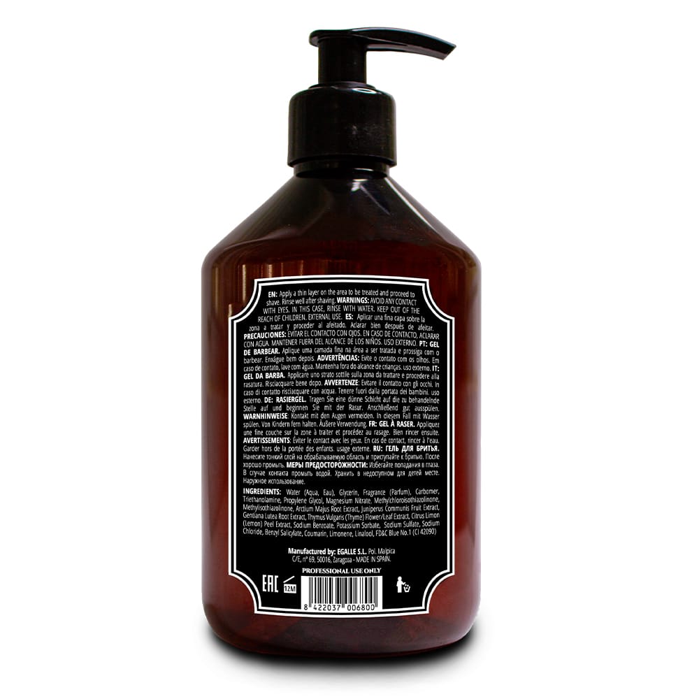 Гель для бритья Elixir 6.0/Clear Precision Shaving Blue Gel, 500 мл - фото 2