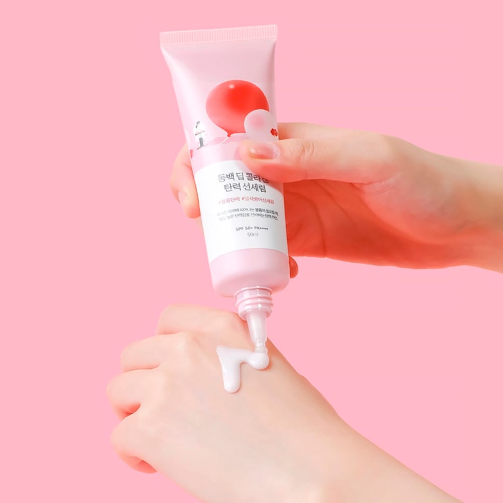 Укрепляющая солнцезащитная сыворотка, сохраняющая эластичность кожи SPF 50+ PA++++ Camellia Deep Collagen Firming Sun Serum, 50 мл - фото 3