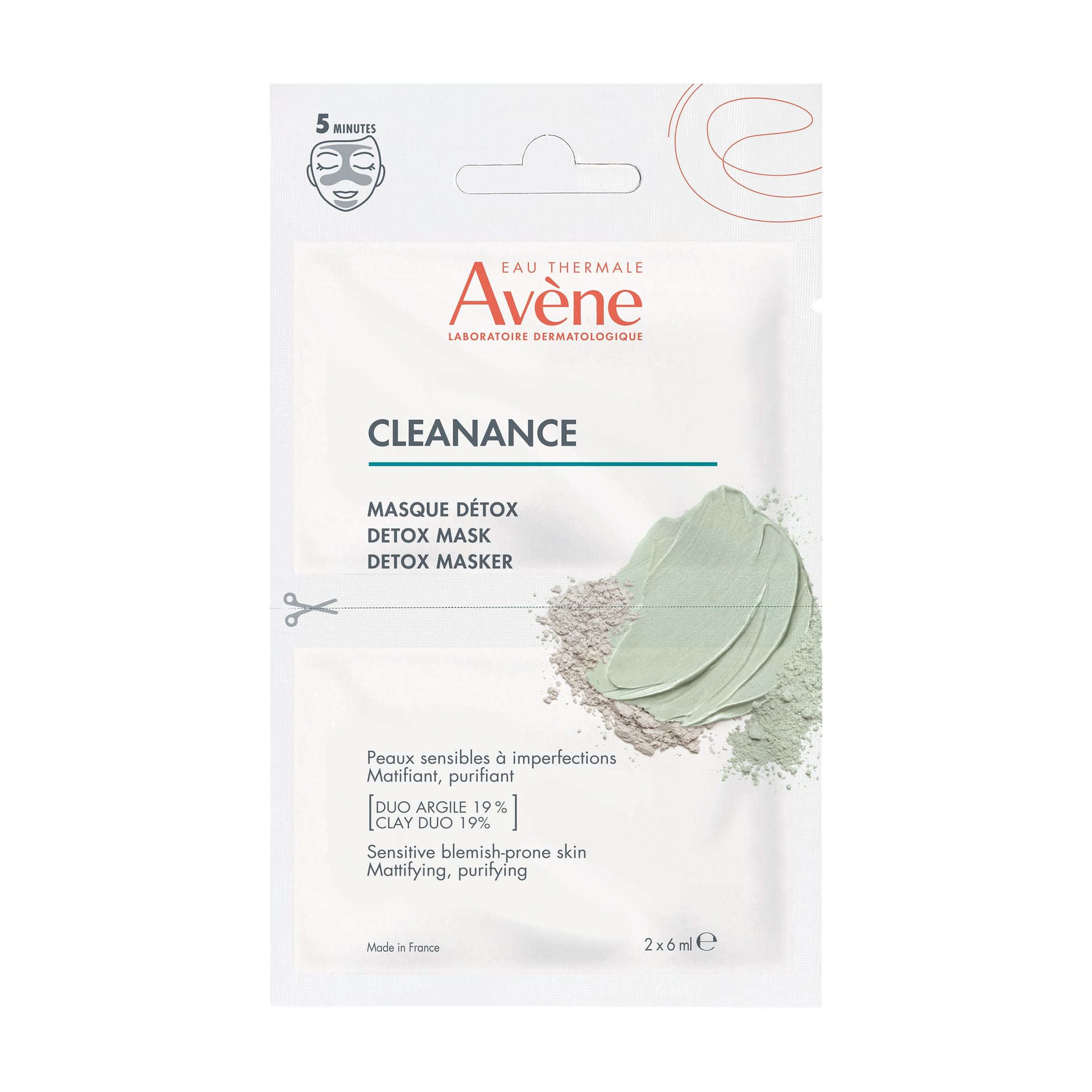Cleanance Маска-детокс для глубокого очищения, 2*6 мл.