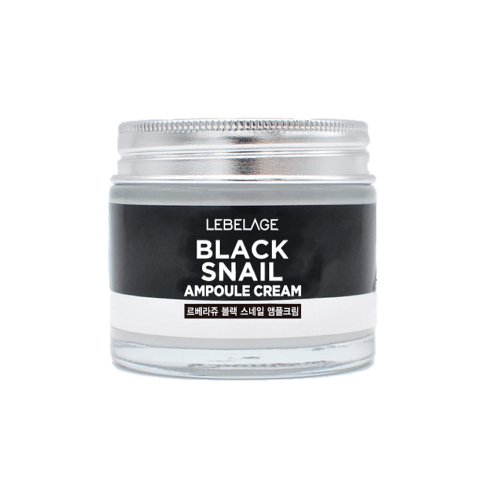 Разглаживающий крем для лица с муцином улитки LEBELAGE BLACK SNAIL AMPOULE CREAM