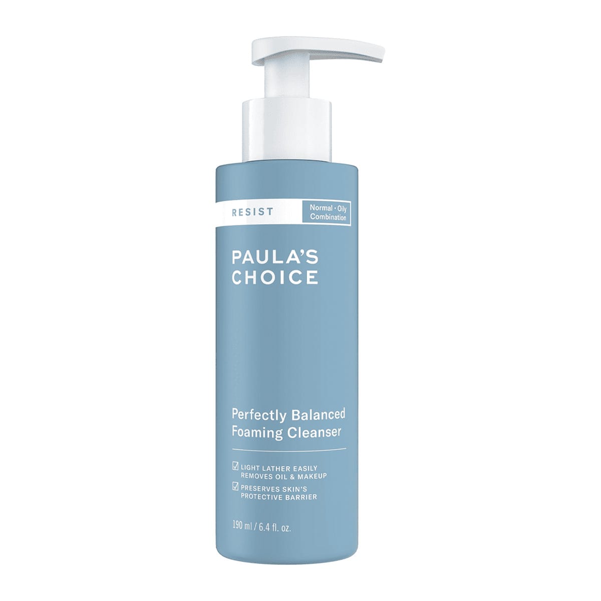 Paula's Choice Resist Perfectly Balanced Cleanser/Пенка для умывания антивозрастная для нормальной, жирной, комбинированной кожи, 190 мл.